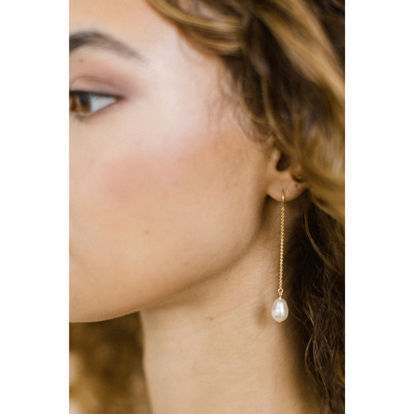 Moondrop threader earrings