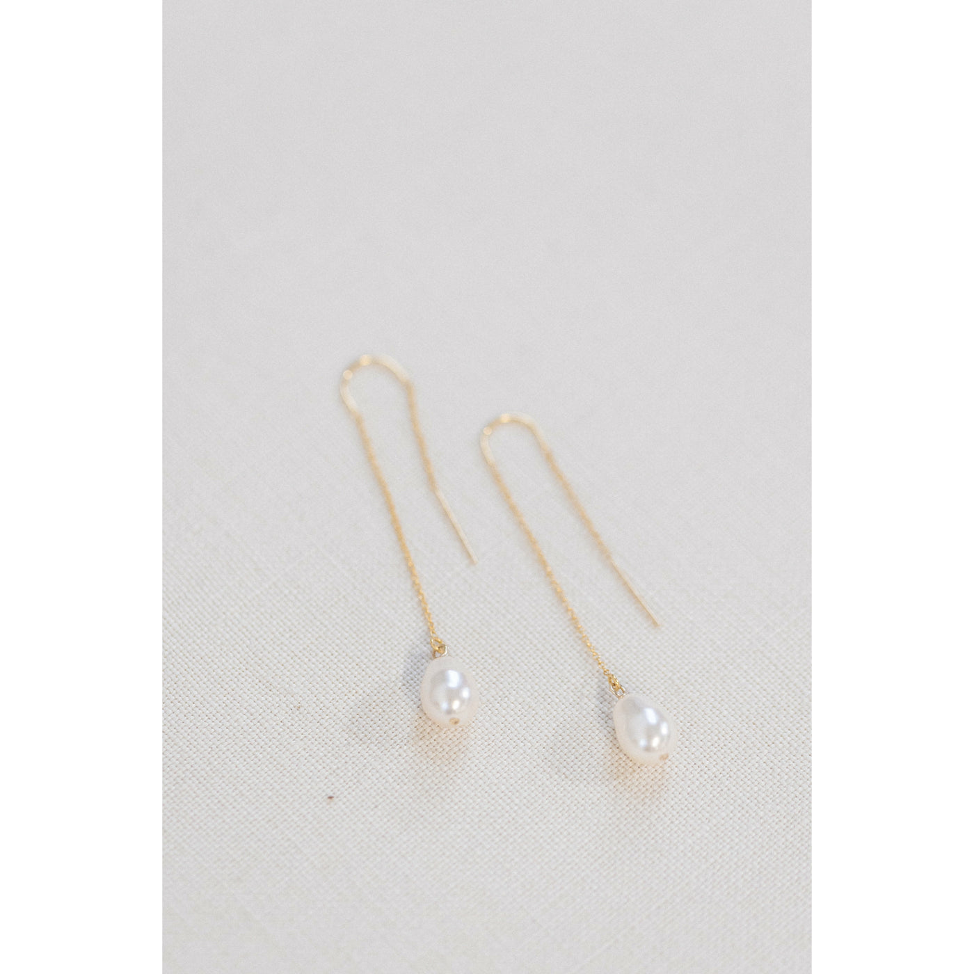 Moondrop threader earrings