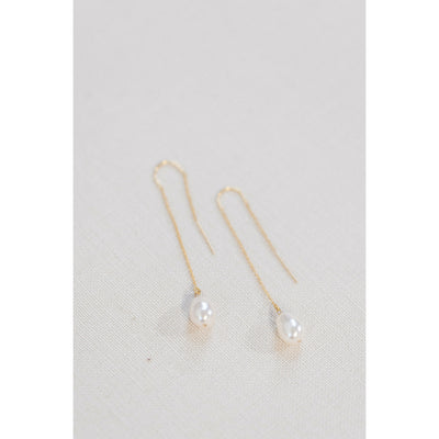 Moondrop threader earrings