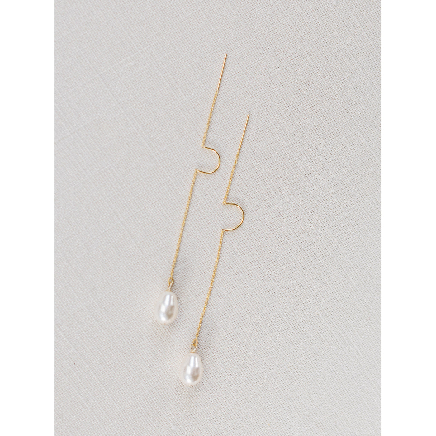 Moondrop threader earrings